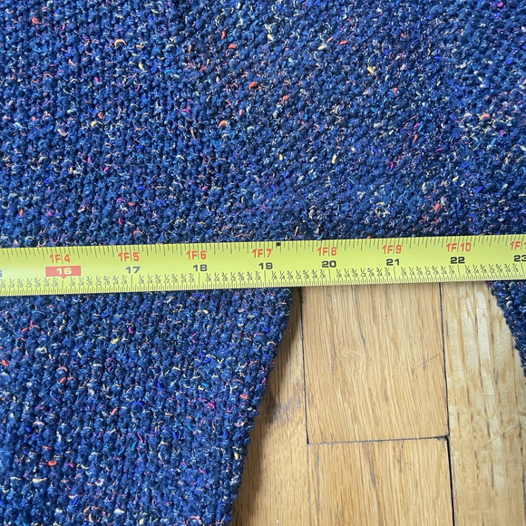 Hidden Forest Market Womens Sweater Sz M Blue Rainbow Metallic Thread Cropped - Picture 4 of 6